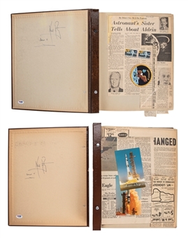 Neil Armstrong Signed Apollo 11 Pair of Scrapbooks Commemorating 1969 Mission (PSA/DNA)